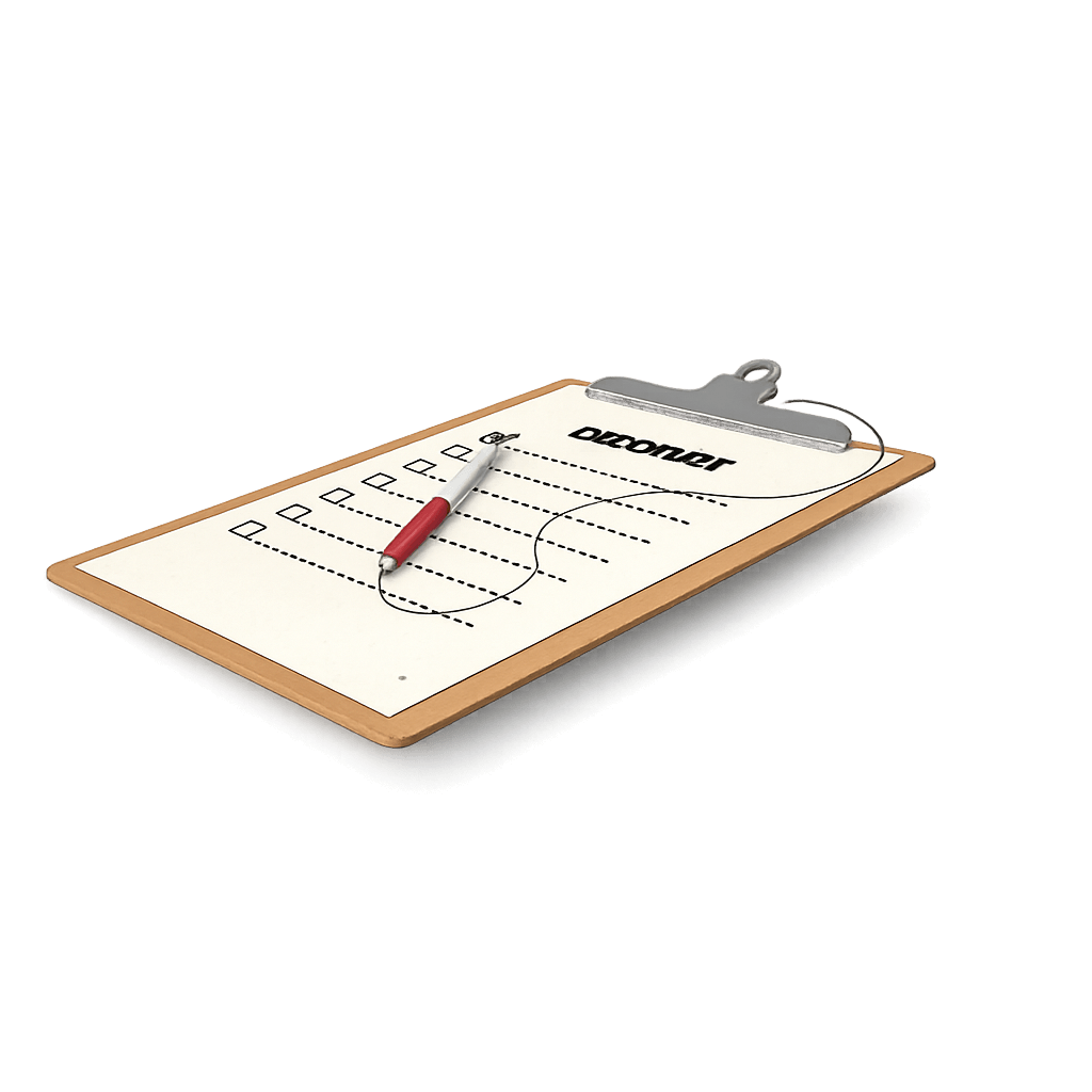 Budget Planning checklist with pen 3D