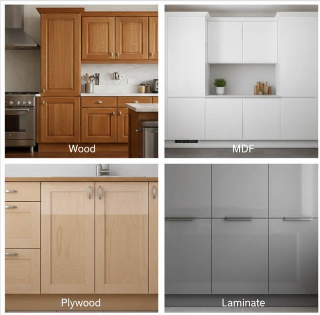 Encinitas Kitchen Cabinet Materials and Types