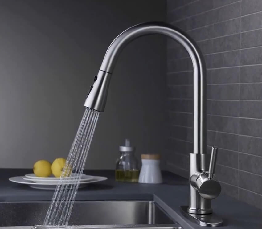 Encinitas Kitchen Sink and Faucet polished chrome Installation