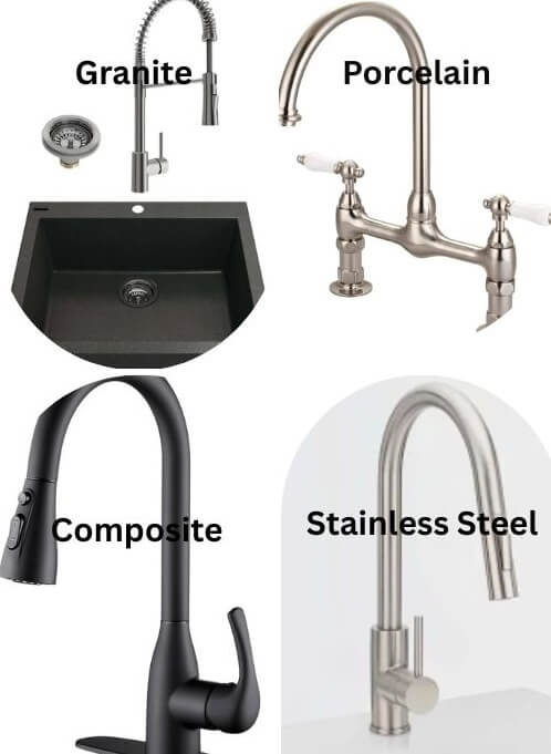 Kitchen Sink & Faucet Types Materials Types