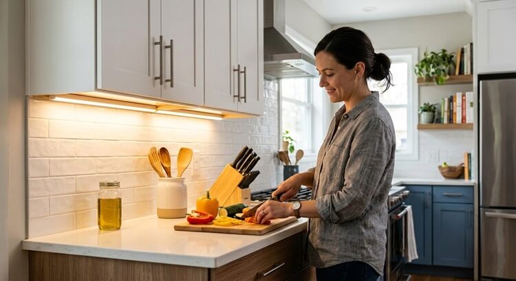 Under-Cabinet LED Lighting Types of Kitchen Lighting that can be Installed